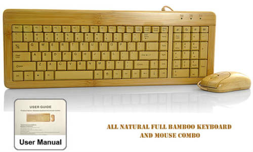 Bamboo keyboard and mouse