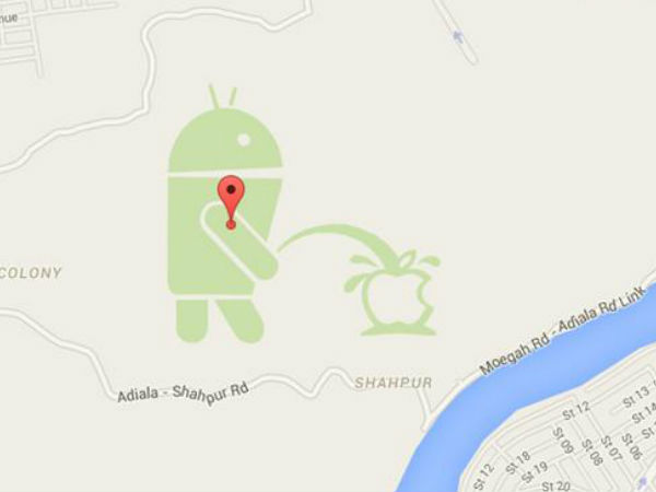 ആന്‍ഡ്രോയിഡ് ആപ്പിളിന് മുകളില്‍ മൂത്രമൊഴിച്ചതില്‍ മാപ്പെന്ന് ഗൂഗിള്‍