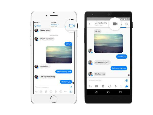 ഫേസ്ബുക്ക് മെസഞ്ചറില്‍ വീഡിയോ കോളിങ് സവിശേഷത ആയി...!