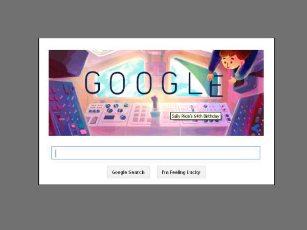 ബഹിരാകാശ യാത്രിക സാലി റിഡിന് ഗൂഗിള്‍ ഡൂഡില്‍ ആദരം...!