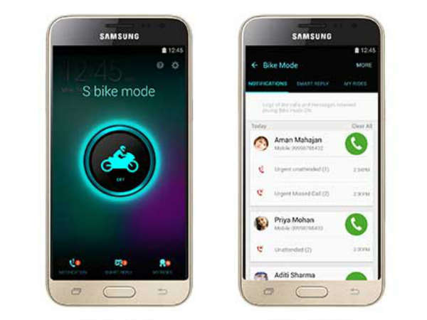 സാംസങ്ങ് J3, ബൈക്ക് യാത്രക്കാര്‍ക്കായി എസ് ബൈക്ക് മോഡില്‍