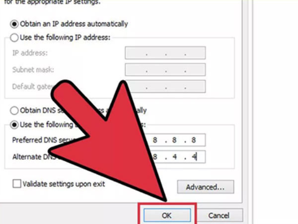 DNS സെര്വര് സെറ്റിങ്ങ്സ് മാറ്റുക