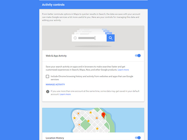 ഗൂഗിളിലെ ആക്ടിവിറ്റി സെറ്റിങ്‌സില്‍ എന്തെല്ലാം ചെയ്യാം