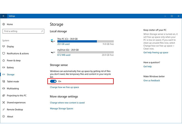 വിന്‍ഡോസിലെ ഉപയോഗിക്കാത്ത ഫയലുകള്‍ സ്വമേധയ കളയാം