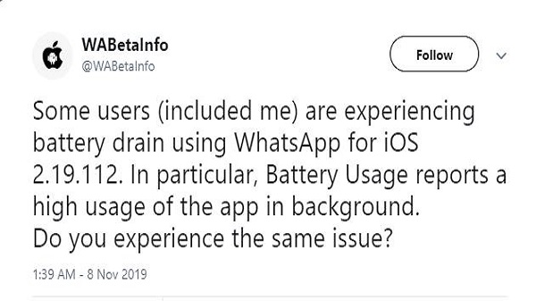 WABetaInfoയുടെ ട്വിറ്റ്
