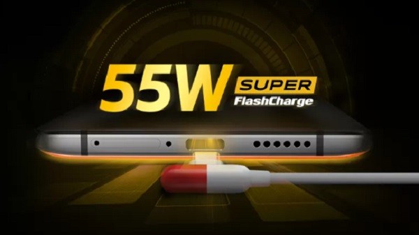 55W സൂപ്പർ ഫ്ലാഷ് ചാർജ് സാങ്കേതികവിദ്യയുള്ള 4,440mAh വലിയ ബാറ്ററി