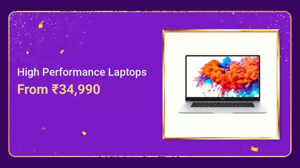 ഹൈ പെർഫോമൻസ് ലാപ്ടോപ്പുകൾക്ക് 34,990 രൂപ മുതൽ