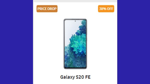 40% വരെ കിഴിവിൽ സാംസങ് ഗാലക്സി S20 FE