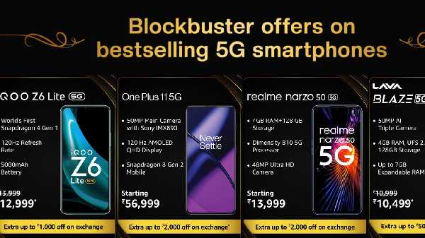 5ജി സ്മാർട്ട്ഫോണുകൾക്ക് കണ്ണുതള്ളിക്കുന്ന വിലക്കുറവുമായി '5ജി ഗിയർ'!