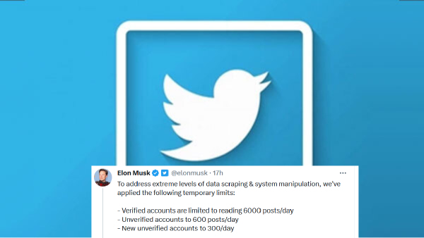 ട്വിറ്ററിൽ വായിക്കാവുന്ന ട്വീറ്റുകൾക്ക് പരിധി