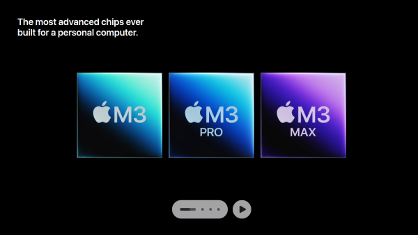  സ്കേറി ഫാസ്റ്റ് ഇവന്റിൽ M3 ചിപ്പ് അ‌വതരിപ്പിച്ച് ആപ്പിൾ