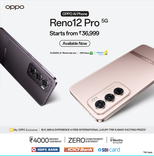 OPPO Reno12 Pro: AI ബ്രില്യൻസും കിടിലൻ ഡിസൈനും ചേർന്നൊരു മാസ് സംഭവം OPPO Reno12 Pro: AI ബ്രില്യൻസും കിടിലൻ ഡിസൈനും ചേർന്നൊരു മാസ് സംഭവം