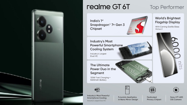 റിയൽമിയുടെ കരുത്തൻ GT 6T 5ജിക്ക് 5000 രൂപ ഡിസ്കൗണ്ട് 