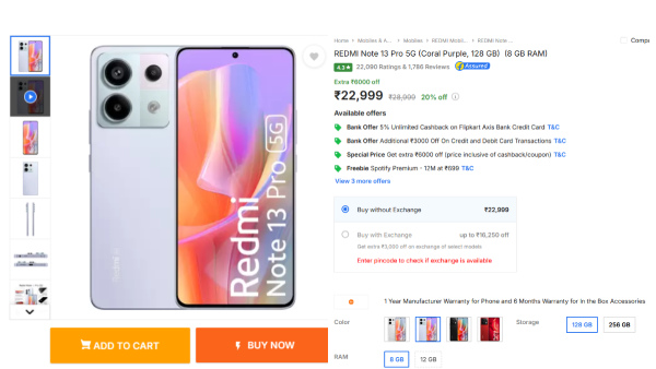 എന്തൊക്കെയാ ഇവിടെ നടക്കണേ! റെഡ്മി നോട്ട് 13 പ്രോ 5ജിക്ക് വൻ ഡിസ്കൗണ്ട്